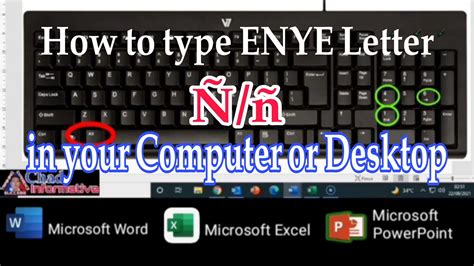 ñ in laptop|How to Type the Enye Letter (ñ) on You.